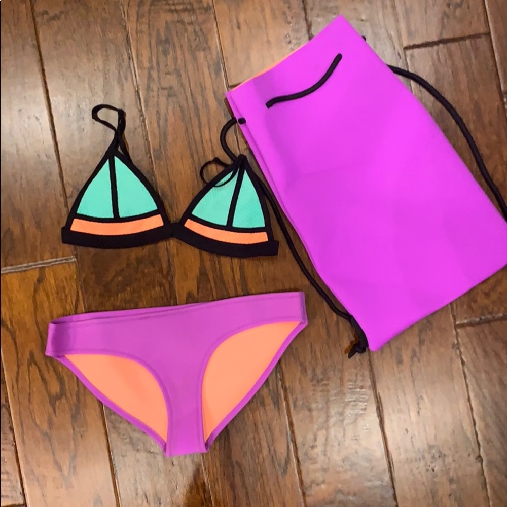 Triangl color block bikini